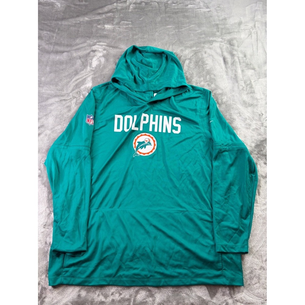 Nike NFL Dri-FIT Miami Dolphins #91 Cameron Wake Team Issue Hoodie 3XL